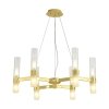 Industrialna złota lampa wisząca szklane klosze tuba klasyczna minimalistyczna uniwersalna CANDELA-6 DN1505-6 gold Step Into Design
